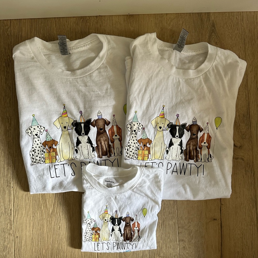 Let's Pawty Kids Shirt - White